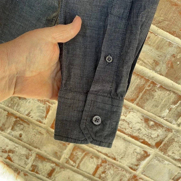 Eighty Eight Platinum Dark Gray Cotton Shirt - Picture 8 of 8
